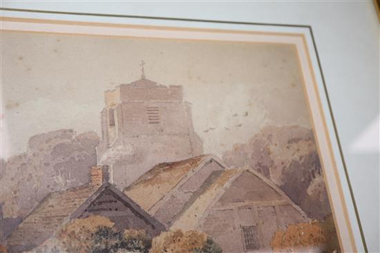 David Cox Senior (1783-1859), watercolour, Hastings Church circa 1810